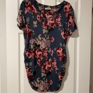 Full moon maternity floral shirt